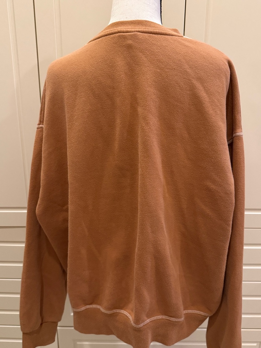 Pacific Sunwear Crewneck Sweatshirt in Rust with White Logo - Picture 2 of 2